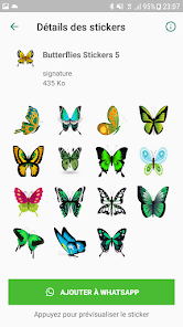 Captura 6 Pegatinas de mariposas android