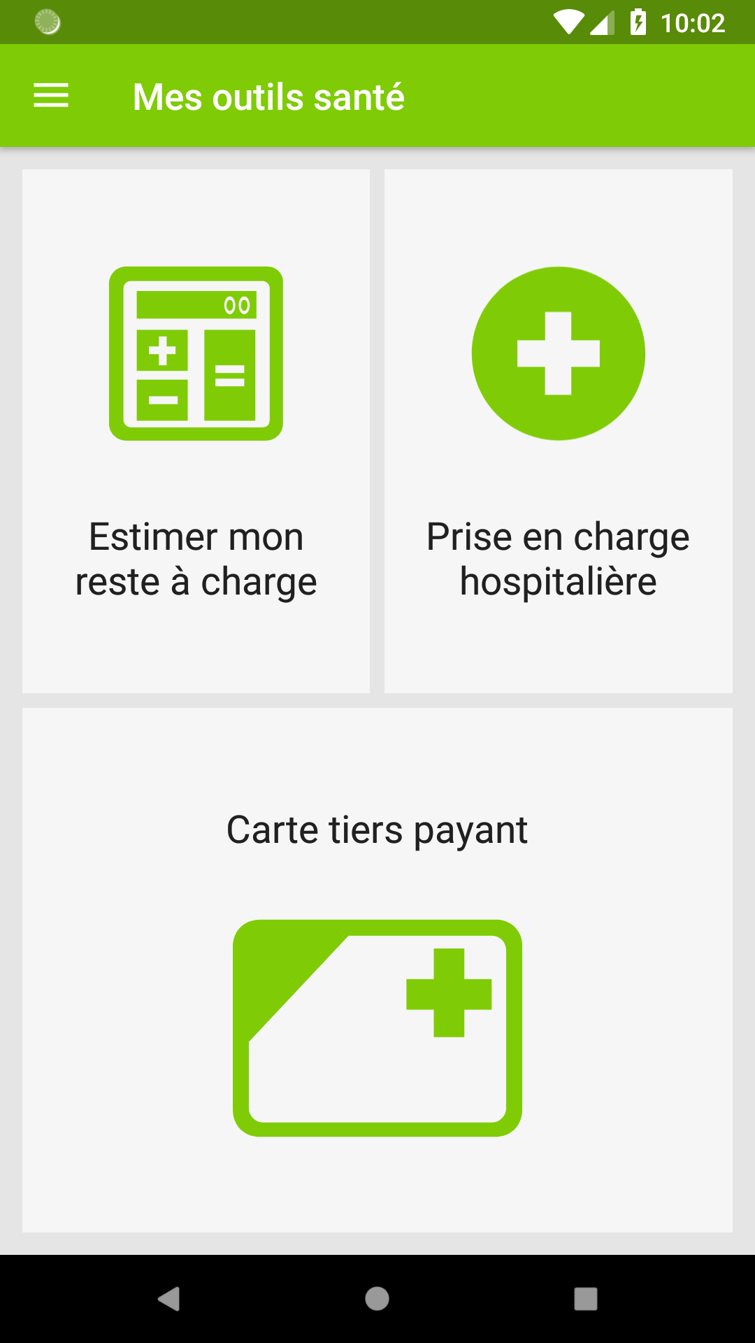 Android application PRO BTP Santé screenshort