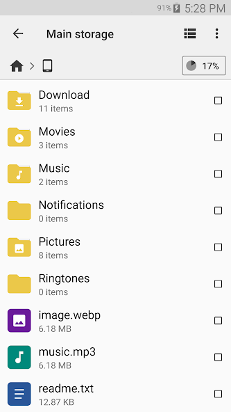Cx File Explorer Screen Views 2