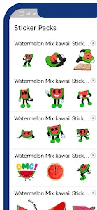 Watermelon kawaii Stickers Mix