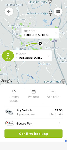 Nearby Durham Taxis Screen 3