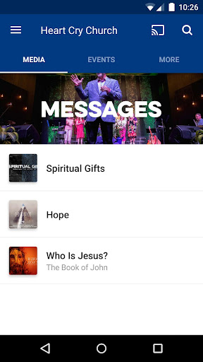 Android application Heart Cry Church screenshort