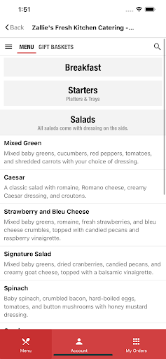 Zallies Fresh Kitchen Screen 3