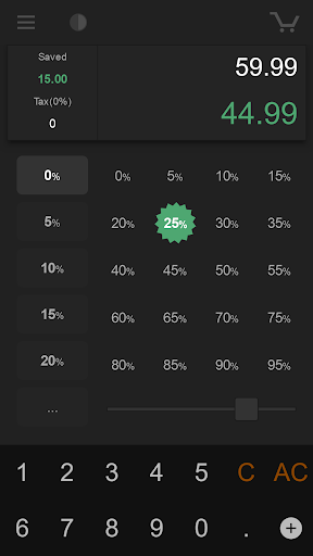 Screenshot of Shopping Percent Calculator