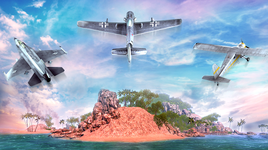 하늘 전쟁: 3D 전투기