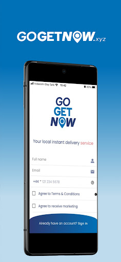 Android application GoGetNow screenshort