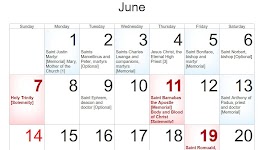 screenshot of Church Calendar 2024