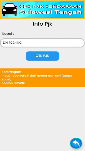 Cek Pjk Kendaraan Sulteng DN Screen 2