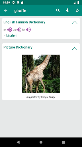 Finnish English Dictionary Screen 3