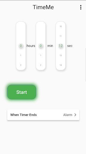 Android application TimeMe screenshort
