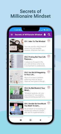 Android application Secrets of Millionaire Mindset screenshort