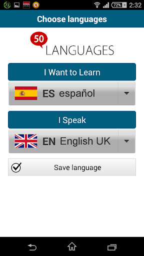 Screenshot of 50 languages - all inclusive