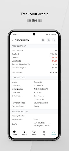 Screenshot of FASHIONGO Wholesale