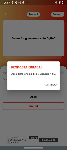 Perguntas da Bíblia - Quiz