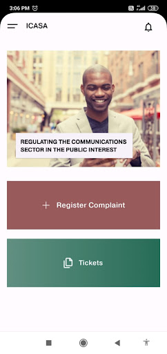 Android application ICASA Consumer Complaints screenshort