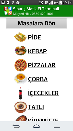 Sipariş Matik El Terminali