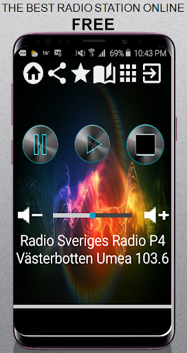 Android application SV Radio Sveriges Radio P4 Väs screenshort