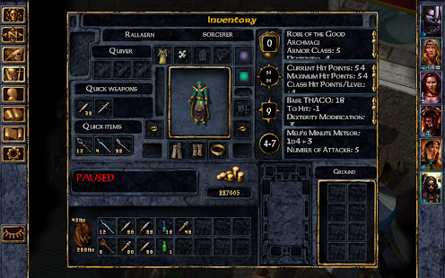 Snímek obrazovky Baldur's Gate Enhanced Edition