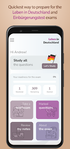 Android application Leben in Deutschland: LebenPro screenshort