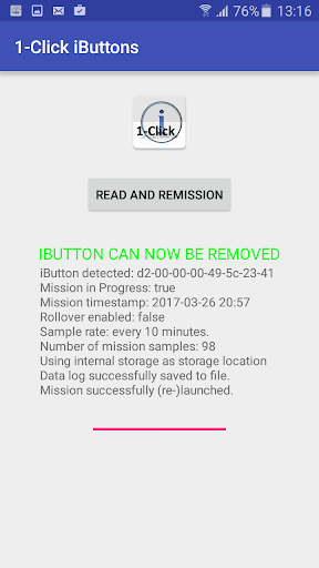 Android application 1-Click iButtons screenshort