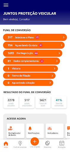 Android application Juntos Proteção Veicular screenshort