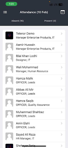 Telenor HRM Screen 2