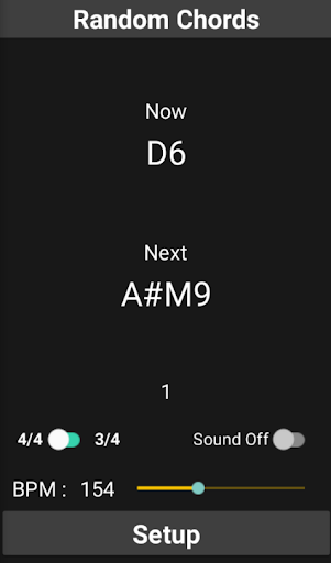 Random chords Sight reading Screenshot