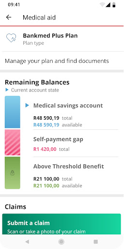 Android application Bankmed screenshort