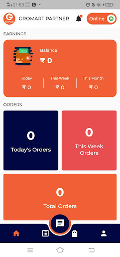 Android application Gromart Partner screenshort