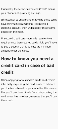 Credit Cards for Bad Credit