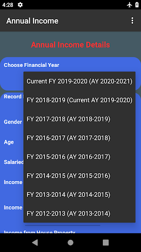 India Income Tax Manager Screen 2