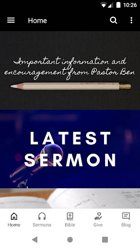 Android application One Savior Church App screenshort
