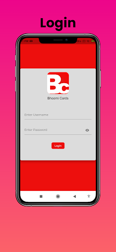 Android application Bhoomi Cards Chennai screenshort
