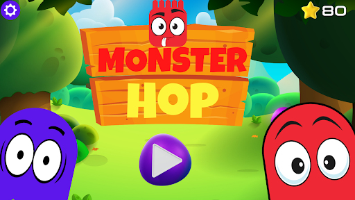 Android application Monster Hop Cartoon Kid Puzzle screenshort