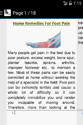 Foot Pain Relief Home Remedies Screen 2