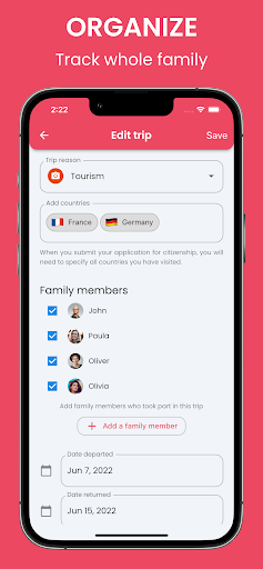 Citizenship Tracker US, Canada Screen 3