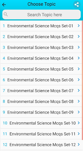 Environmental Science MCQs Screen 3