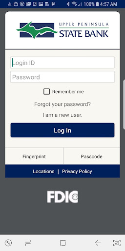 Android application Upper Peninsula State Bank screenshort