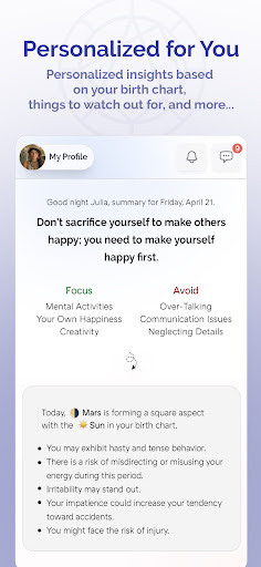 Android application Ms Astro - Astrology screenshort
