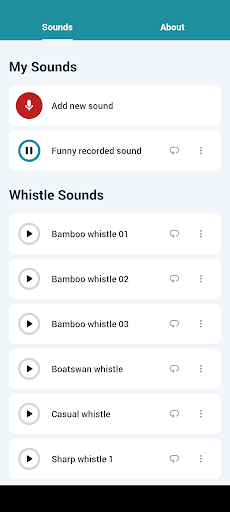 Android application Whistle Sounds screenshort