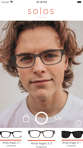 Android application Solos VTO - TryOn Glasses screenshort