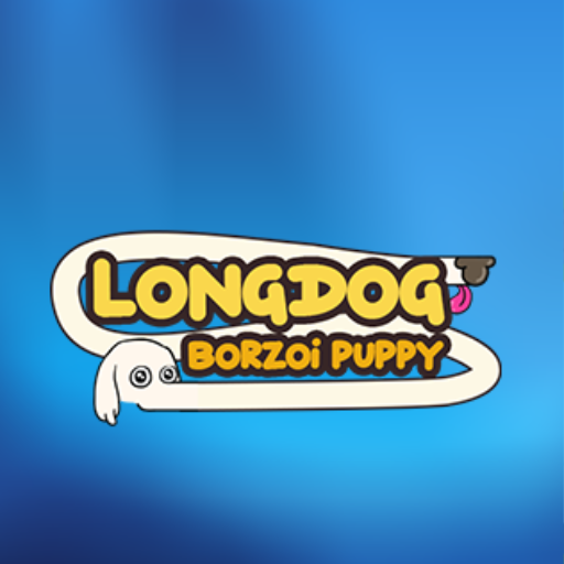 Long Dog - Borzoi Puppy logo