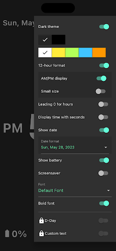 Digital Table Clock Pro Screen 3