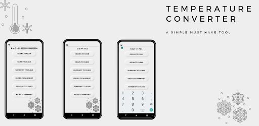 Android application Temperature converter screenshort