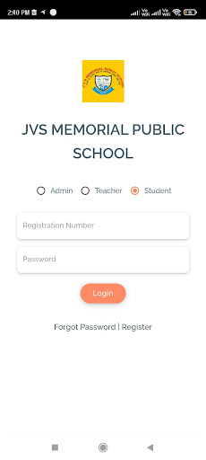 Android application JVSMPSSCHOOL screenshort