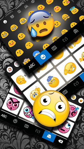 Chrome Skull Keyboard Backgrou Screen 3