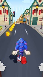 Hedgehog 3D Blue Run