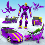 Cover Image of Download Crocodile Robot Car Game 3d  APK