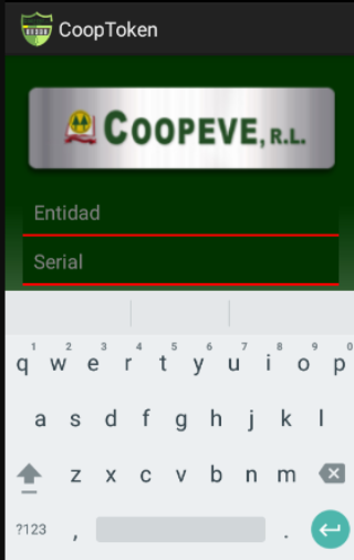 Android application CoopToken screenshort