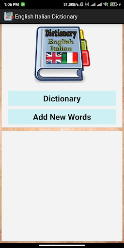 Android application English Italian Dictionary screenshort